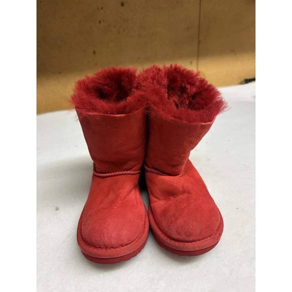 Big & Little Kid UGG Bailey Bow II Ribbon Red (1017394K-RBRD)